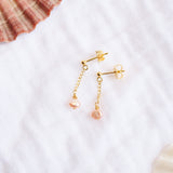 First Light Drop Earrings - Pink